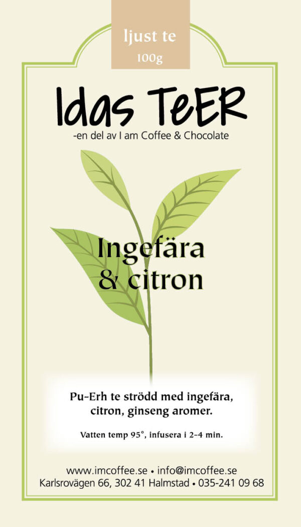 INGEFÄRA & CITRON- Ljust te